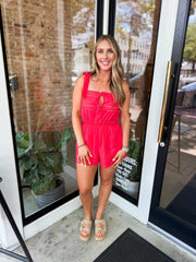 Firecracker eyelet romper